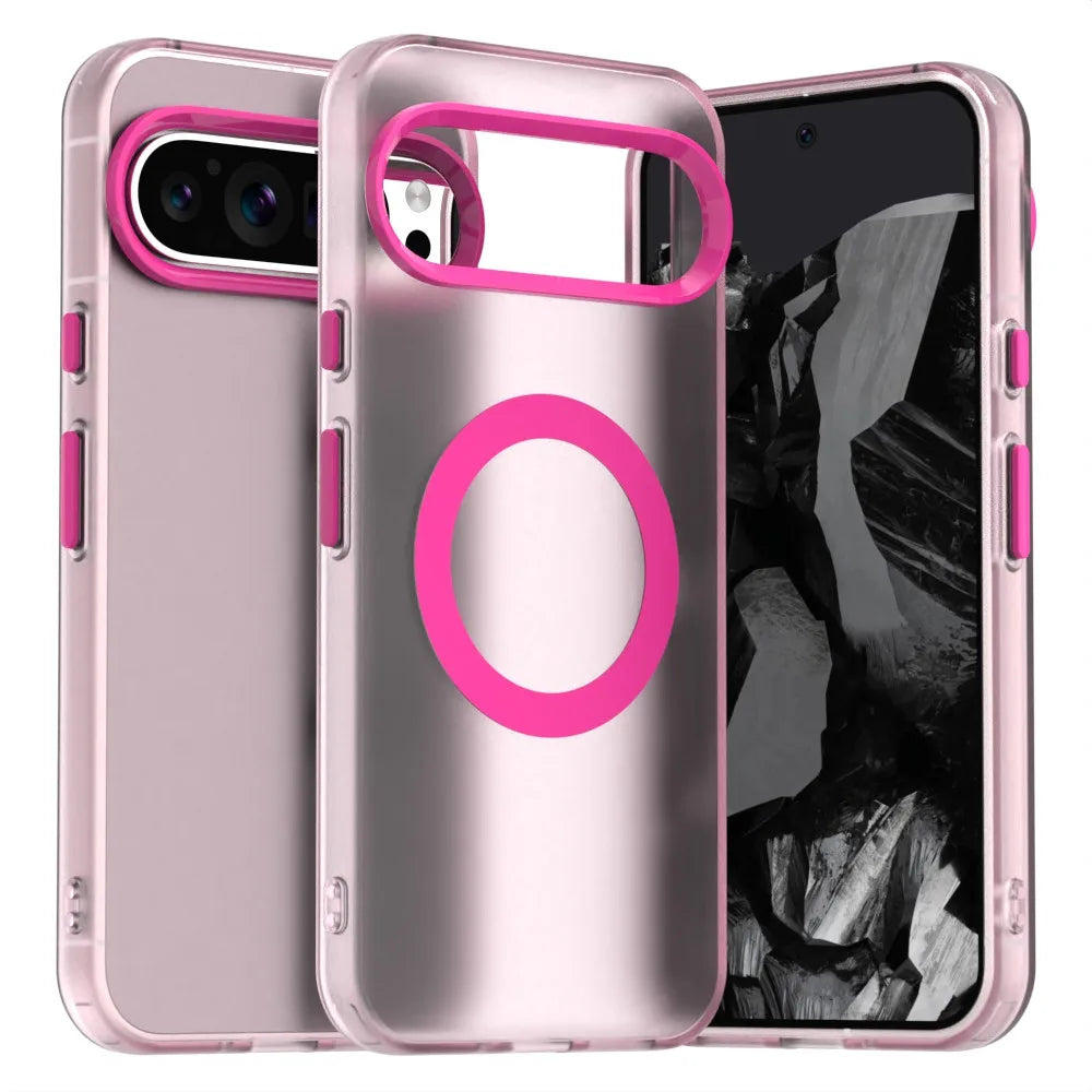 Matte Clear Magnetic Wireless Charge Armor Magsafe Case For Google Pixel 10 9 8 Pro XL 8A Military Shockproof Candy Color Cover