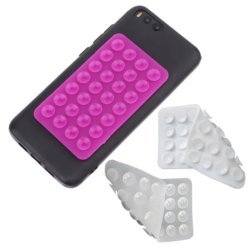 Silicone Suction Pad Double Sided For Mobile Phone Fixture Suction Cup Backed Adhesive Silicone Rubber Sucker Pad For Fixing