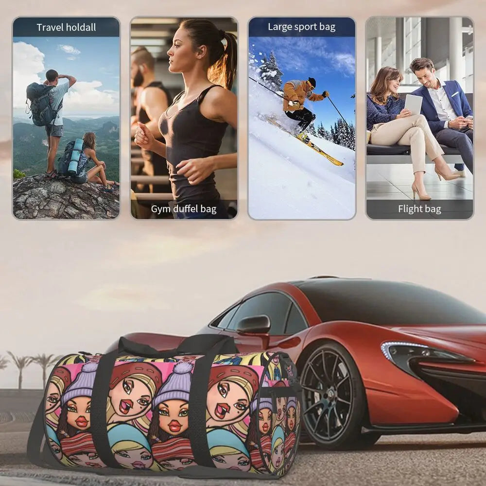 Bratz Revival Y2K Travel Duffle — 20th Anniversary Waterproof Gym & Couple’s Bag