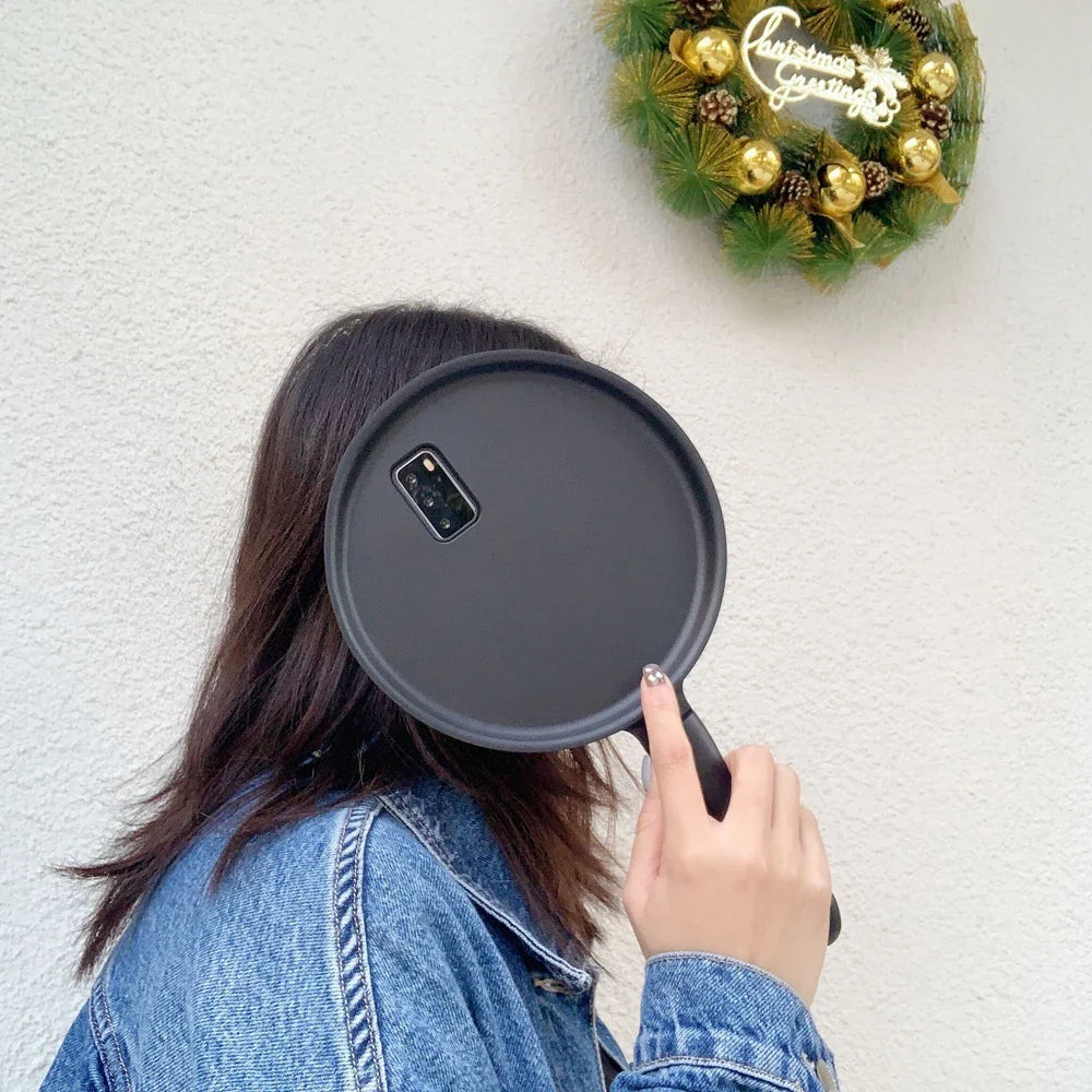 Cute Frying Pan 3D Cartoon Case for Samsung Galaxy S23 Ultra S22 S21 Plus S23Ultra Funny Egg Bread Pot Shockproof Hard Cover