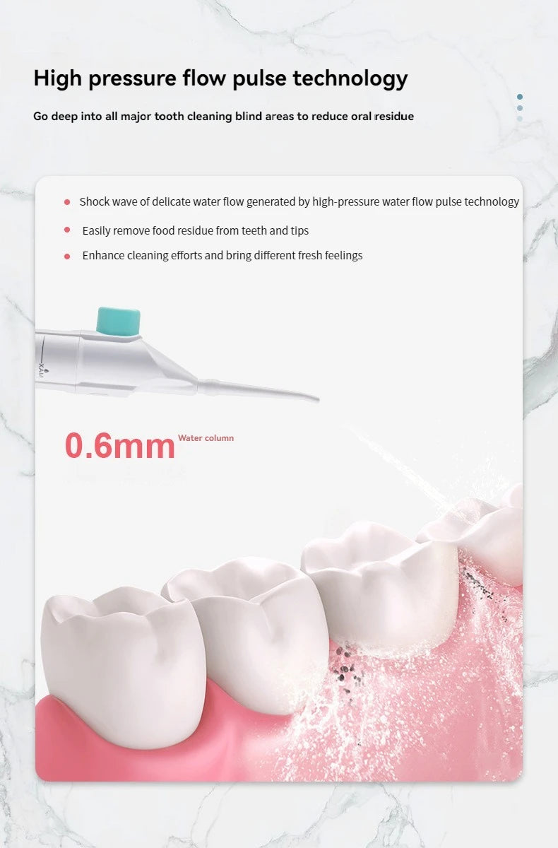 Household High Pressure Oral Irrigator Portable Teeth Clean Water Dental Floss Manual High Pressure Water Toothpick - THOOBO!