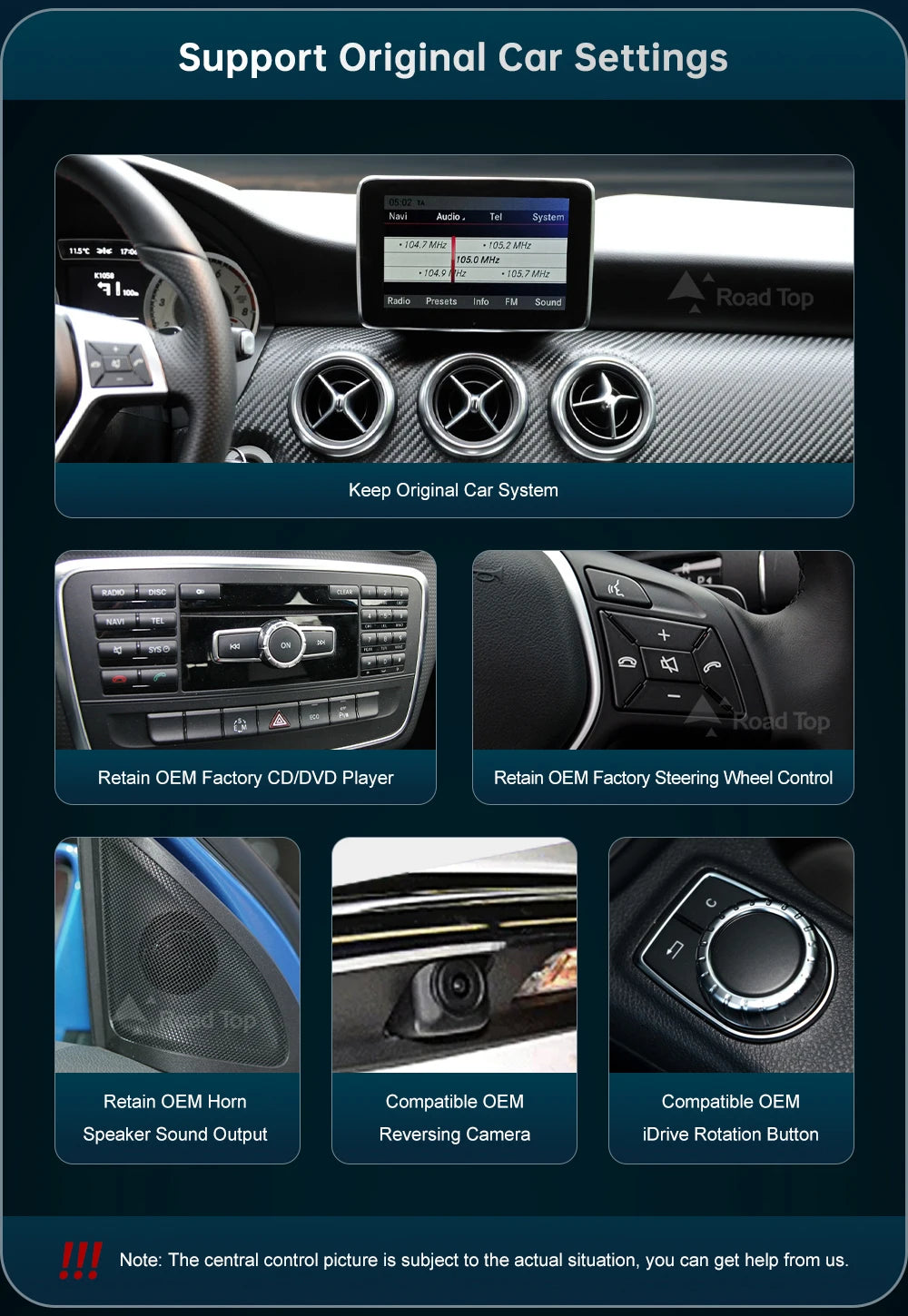 Road Top 12.3" Wireless CarPlay & Android Auto Screen for Mercedes-Benz Magic 🎶✨