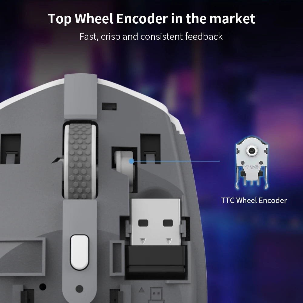 Delux M820DC RGB Precision Pro – triple-mode gaming mouse with 16000 DPI & 80 million-click durability