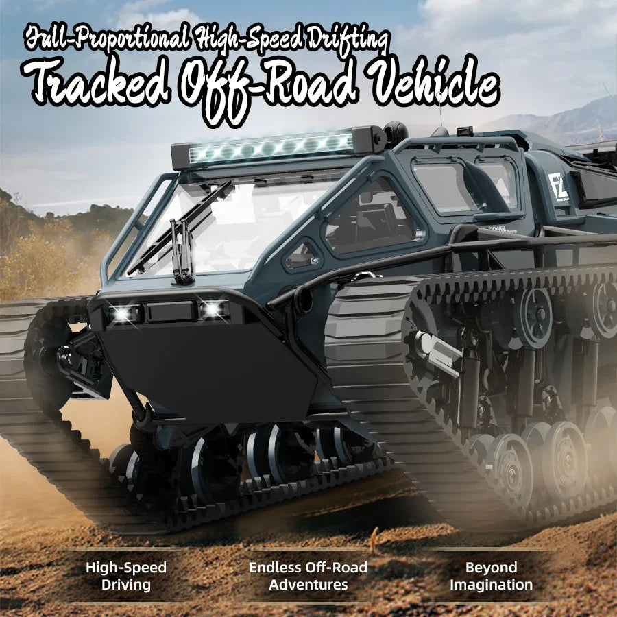 JJRC C8812 RC Tank with LED Lights Tracked Off-Road Vehicle Toy