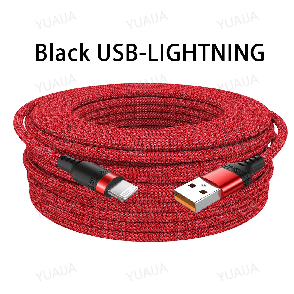 USB TYPE C Fast Charge Cable LIGHTNING 3m 5 Meters USB C Android Micro USB Extend Charging Cable for iPhone 14 Xiaomi OnePlus - THOOBO!
