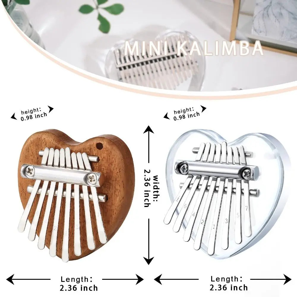 Piano Pendant 8 Key Finger Thumb Piano Marimba Musical Adult Beginners Kalimba Mini Thumb Piano Good Accessory Pendant Gift - THOOBO!