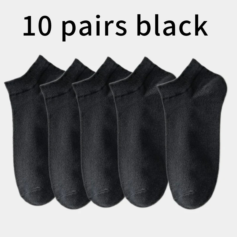 10pairs Breathable Cotton Sports Stockings Men Bamboo Fiber Autumn and Winter Men Socks Sweat Absorption Deodorant Business Sox - THOOBO!