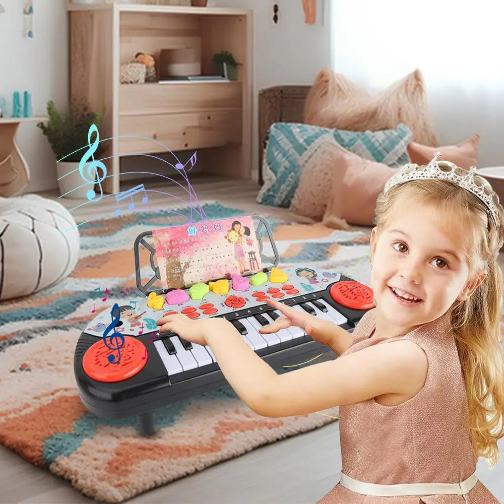 Kids Electronic Piano Keyboard Portable Education Toys Musical Instrument Christmas Gift For Child Beginner - THOOBO!