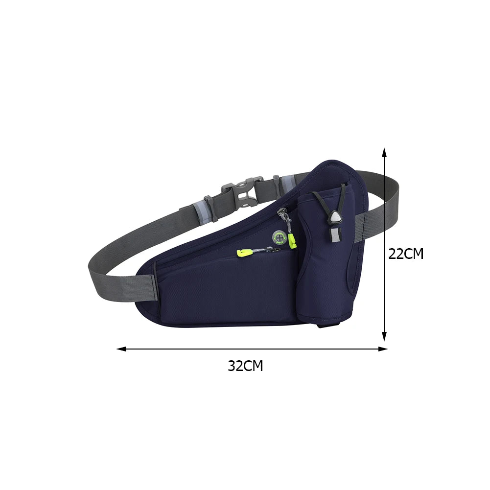 NightSprint HydratePro — Reflective Running Waist Belt With Bottle Holster & Phone Pocket 🏃‍♂️💧
