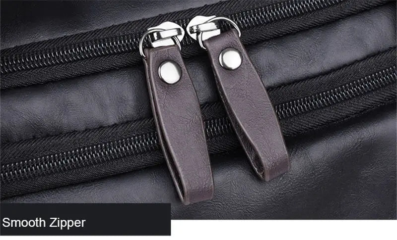 ApexMode Luxe — Men’s PU Leather Gym & Travel Duffle Bag With Shoulder Strap