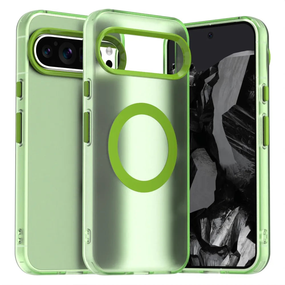 Matte Clear Magnetic Wireless Charge Armor Magsafe Case For Google Pixel 10 9 8 Pro XL 8A Military Shockproof Candy Color Cover