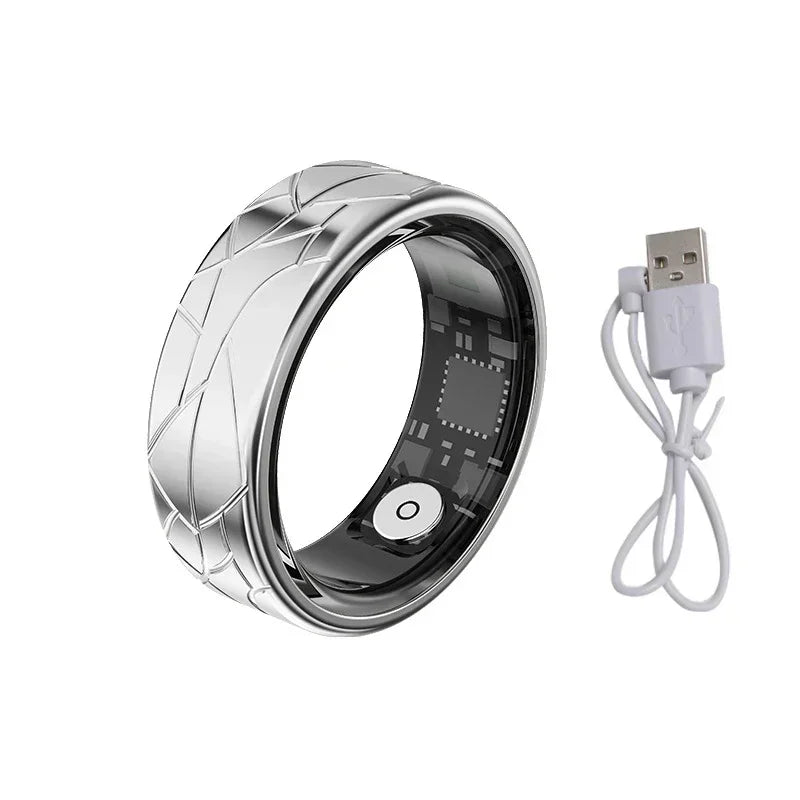 Smart Ring Women Health Tracker Heart Rate Blood Oxygen Photo Control Brush Tiktok Waterproof Multi-sport Modes Men Fitness Ring