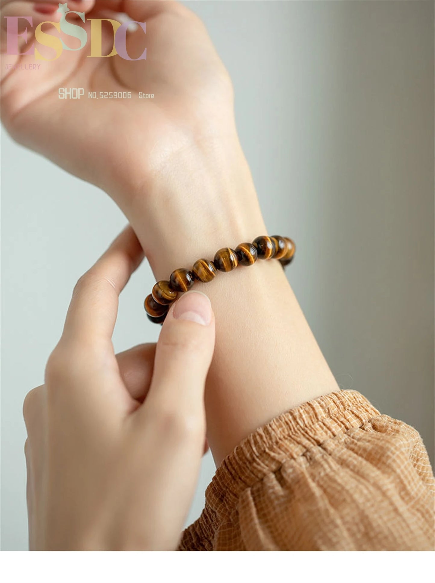 Tiger Eye & Hematite Energy Bracelet – Magnetic Healing Beads for Strength, Balance & Happy Vibes ✨