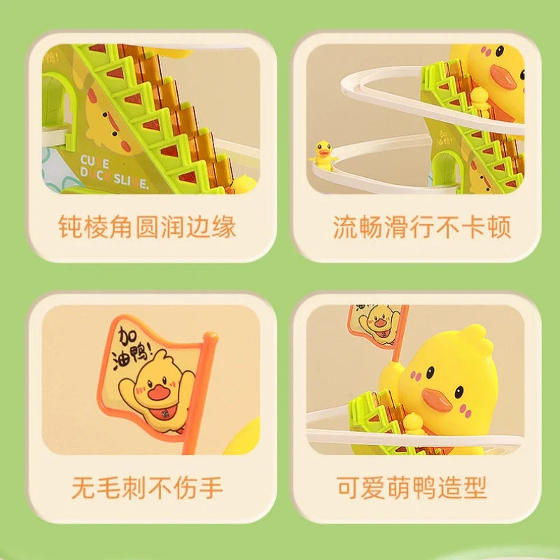 Stair Climbing Ducks Toy with Flashing Lights & Music