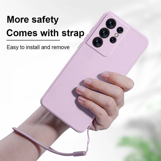 S24 S23 Ultra 5g Case Personalised Customized Name Liquid Silicone Cover For Samsung Galaxy S24 S23 S22 S21 Ultra Plus S20FE