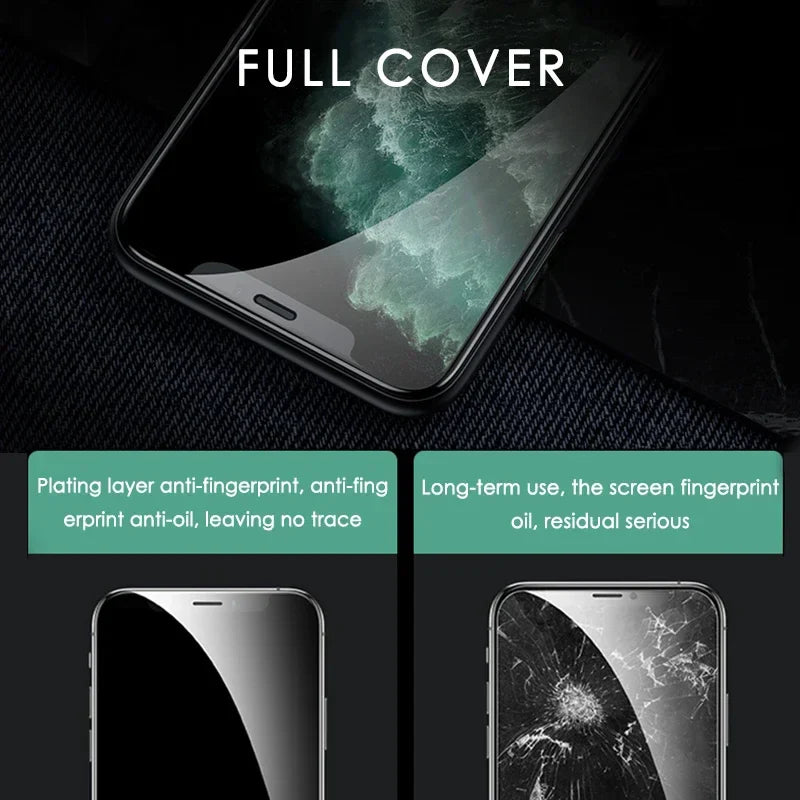 Protective Tempered Glass On For iPhone 17 16 15 14 13 12 Mini 11 Pro XS Max XR X 8 7 Plus SE 2022 2020 Screen Protector Glass