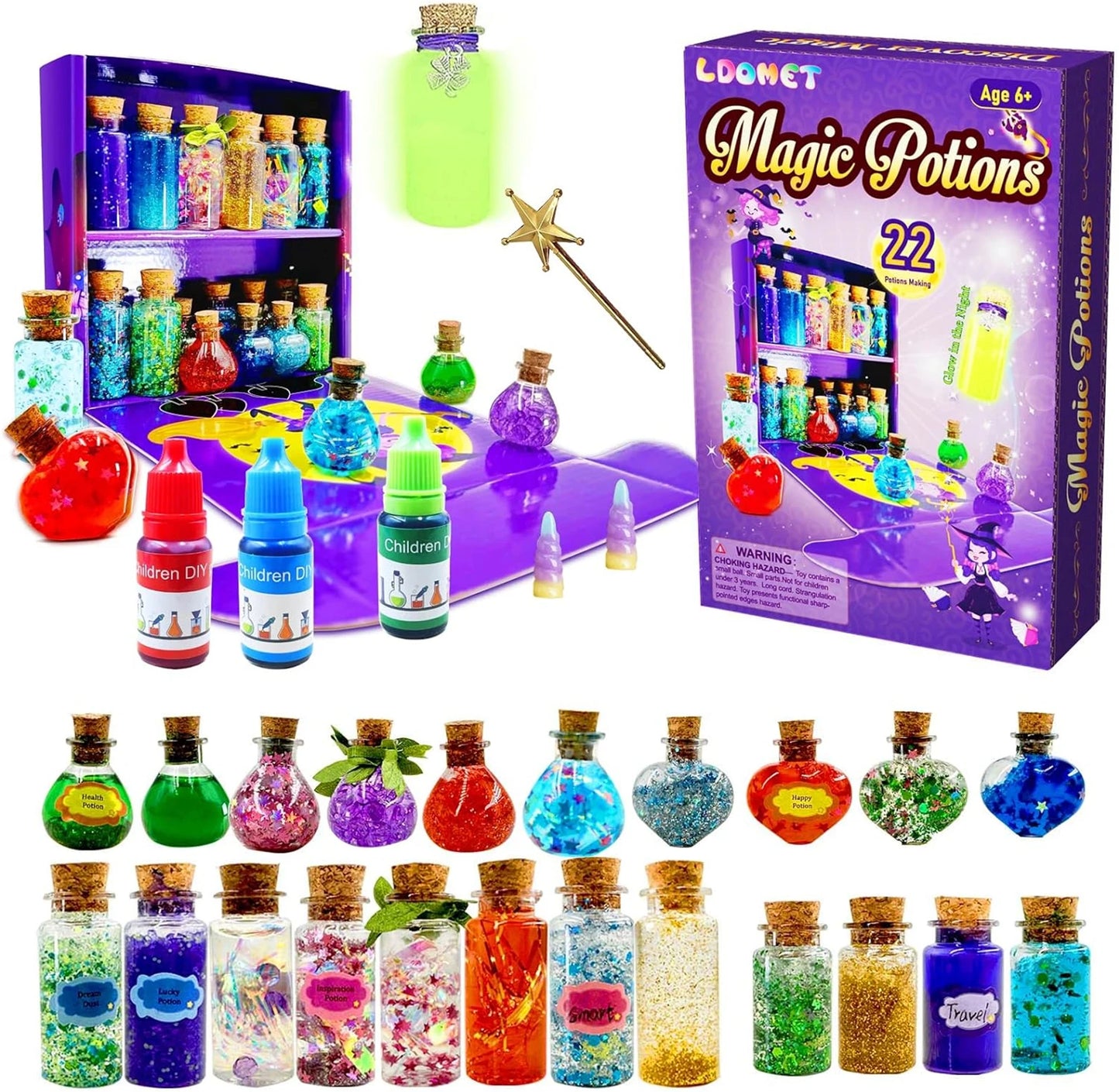 Witchlight WonderLab Potion Kit 🧪✨ — DIY Color-Changing Fairy & Horror Magic Craft Set for Halloween or Christmas
