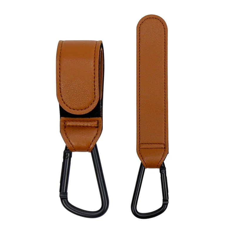 1 PCS PU Leather Baby Bag Stroller Hook 360 Degree Rotatable Multi Purpose Pram Hook Baby Stroller Accessories