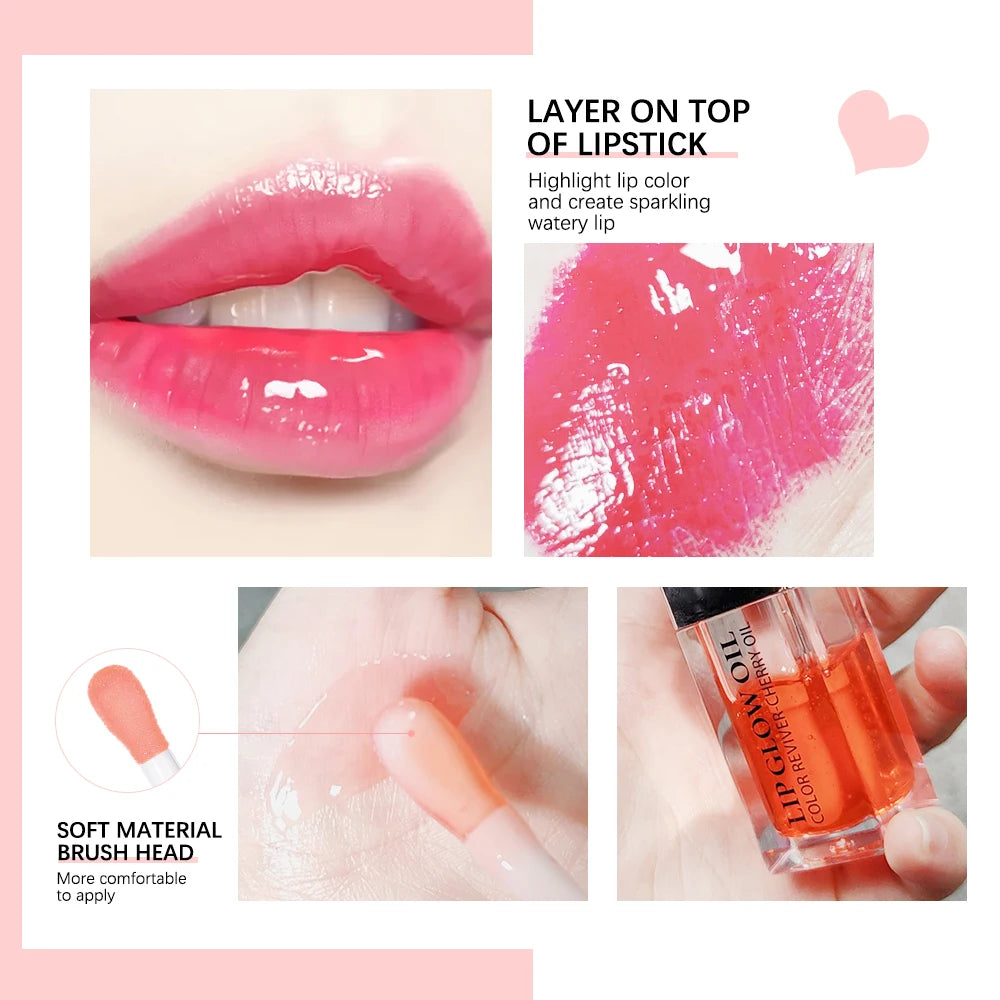 Moisturizing Lip Balm Original Lip Oil Gloss Care of the Lips Benetitnt for Lips Plumping Exfoliating Pink Plumping Gloss Oil - THOOBO!