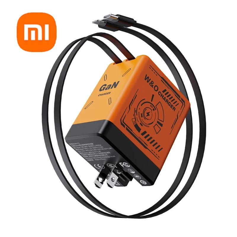 Xiaomi GaN 120W Ultra Fast Charger with Retractable Dual Type-C Cable – Holiday Power in Your Pocket