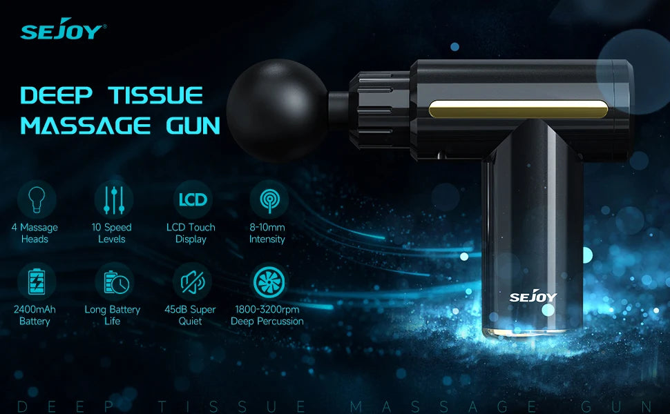 Sejoy Mini USB Fascia Massage Gun for Neck, Muscle & Fitness Bliss ⚡😌