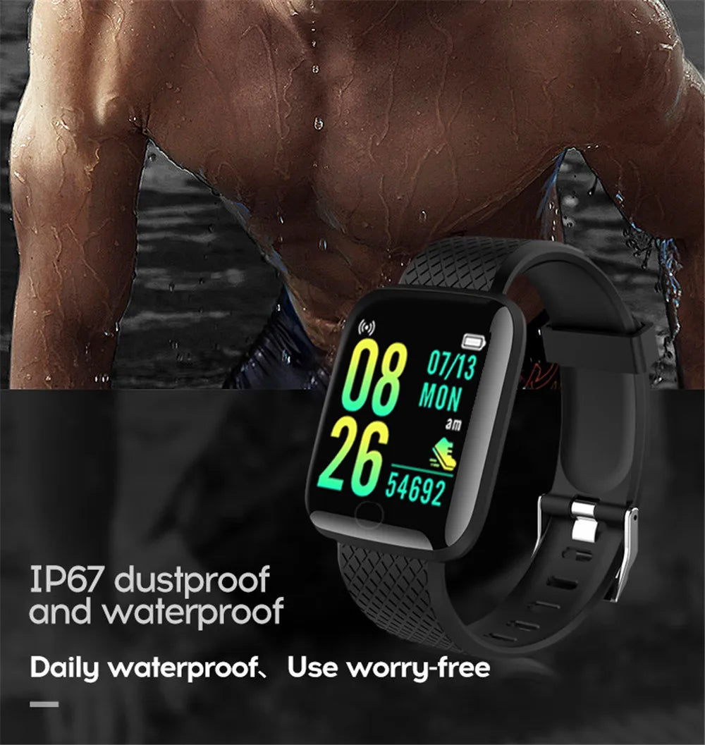 WristIQ 116 – Lightweight Bluetooth Smartwatch for Fitness, Sleep, Messages &amp; Daily Tracking with USB Charging