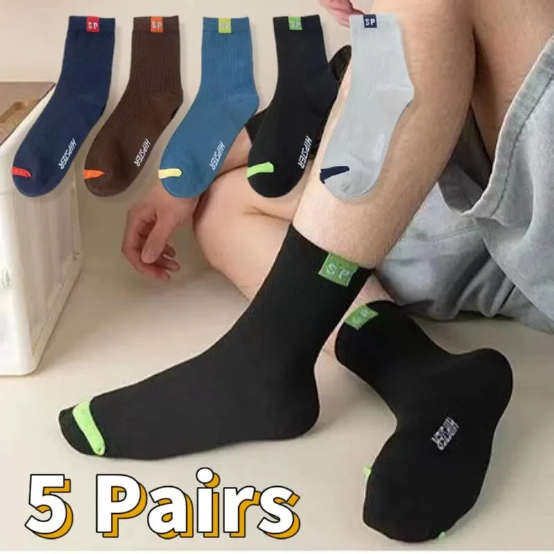 10pairs Breathable Cotton Sports Stockings Men Bamboo Fiber Autumn and Winter Men Socks Sweat Absorption Deodorant Business Sox - THOOBO!