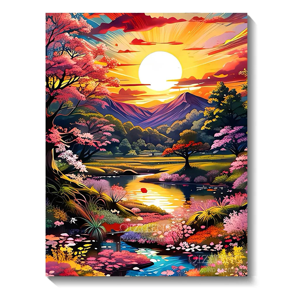 5D Diamond Art Painting Aurora Landscape DIY Mosaic Embroidery Kit