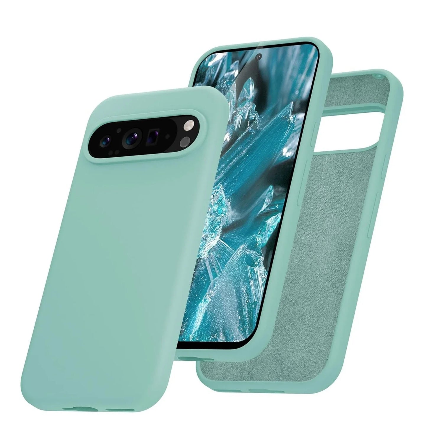Fashion Liquid Silicone Case for Google Pixel 9 Pro XL 8A 7A 6A 5A Soft Skin Feeling TPU Cover for Google 9A 6 7 8 9 Pro 8Pro