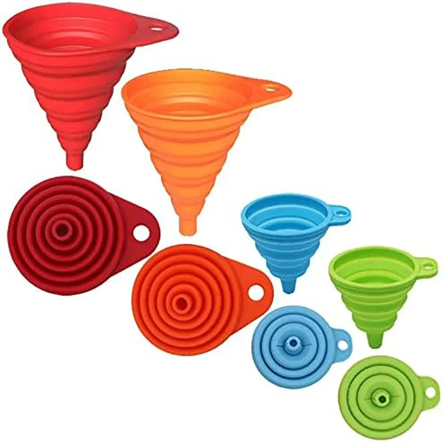 FLOPSTER FUNNEL – Foldable Silicone Oil Filler for Engines, Washer Fluid & More (Universal Car Fit, Heat-Resistant, No-Mess Wizard)