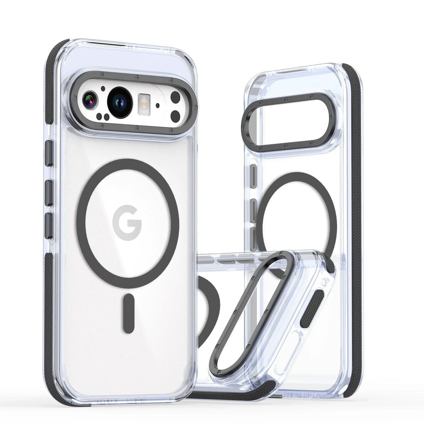 Luxury High Transparent Case For Google Pixel 9 Pro XL 5G Magsafe Magnetic Wireless Charging Shockproof Cover For Google Pixel 9