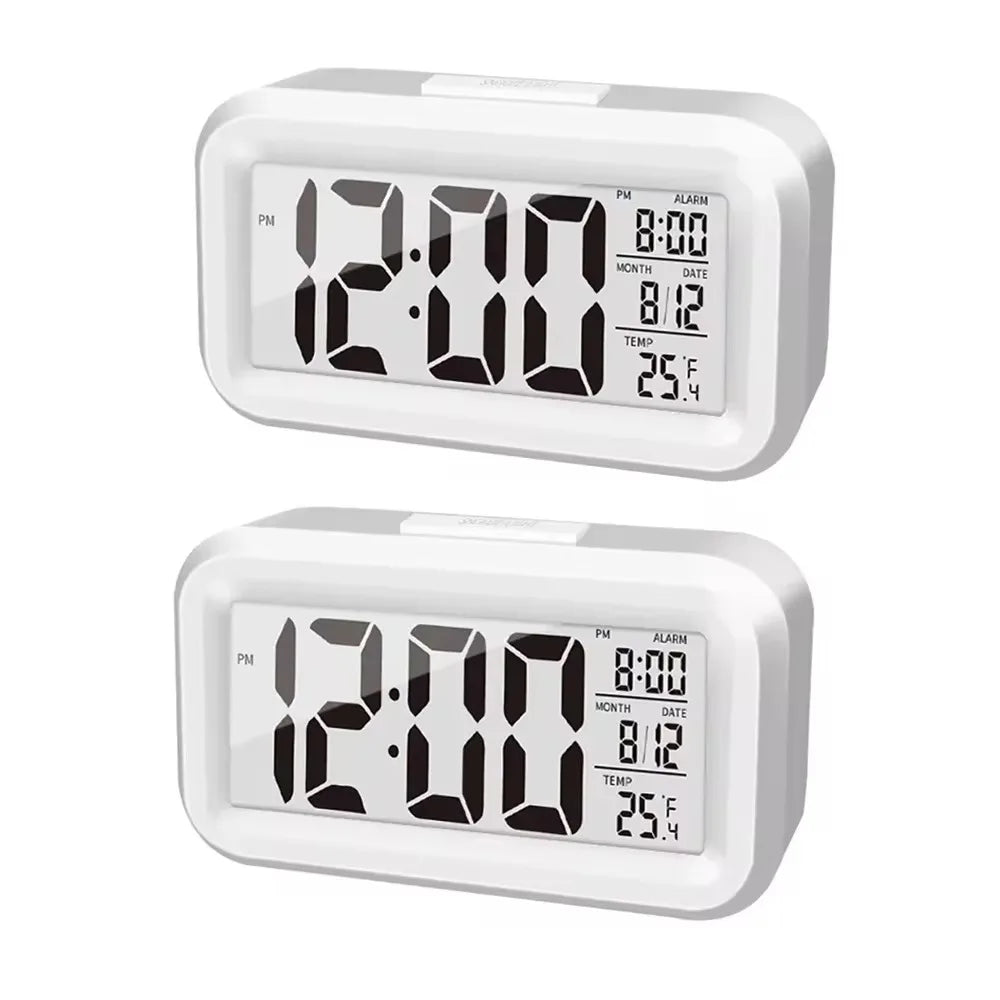 LED Digital Alarm Clock Backlight Snooze Data Time Calendar Desktop Multifunction Electronic Backlight Table Clock
