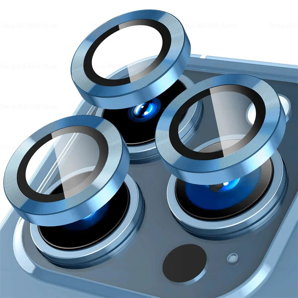 3-2PCS Camera Lens Protector For iPhone 16 Pro Max 16Pro 16Plus  Metal Ring Protector Glass For iPhone 14 15 Plus Camera Lens