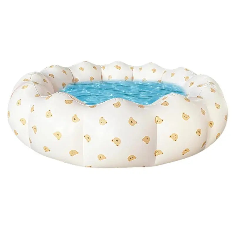 Kiddie Pool Petal Shape Foldable Pool Portable Kids Float Small Dip PVC Pool For Backyard Indoor Outdoor Use Sea Ball Dog - THOOBO!
