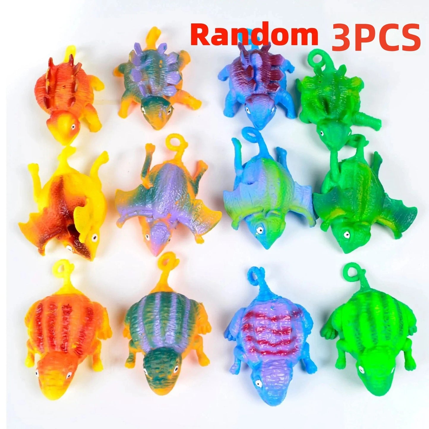 3PCS Inflatable Dinosaur Squeeze Vent Ball Fidget Toy Set