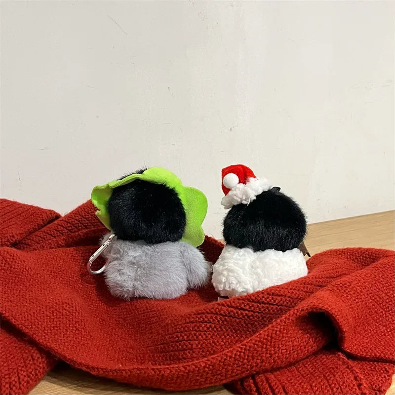 Christmas Penguin Plush Case for AirPods 4 Airpod 1 2 3 Pro Pro2 Bluetooth Earbuds Charging Box Protective Earphone Case Cover