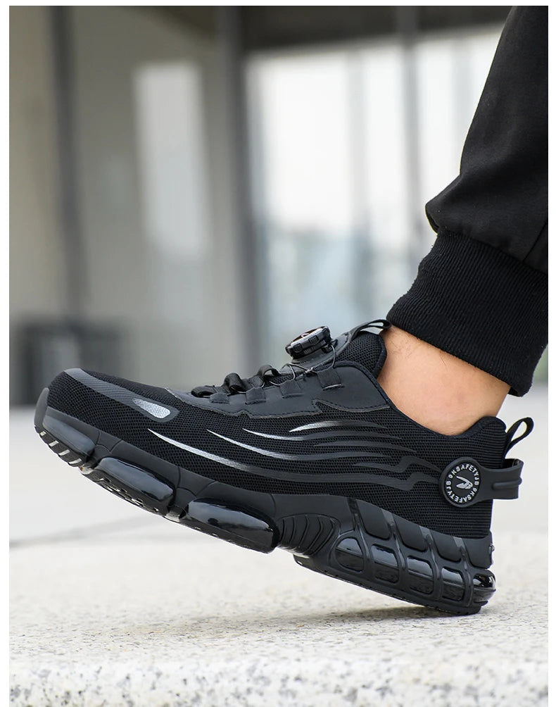 CloudGuard ProMesh Work Shoes – Smash-Proof, Puncture-Resistant, Zero-Lace Safety Sneakers for All-Day Comfort!