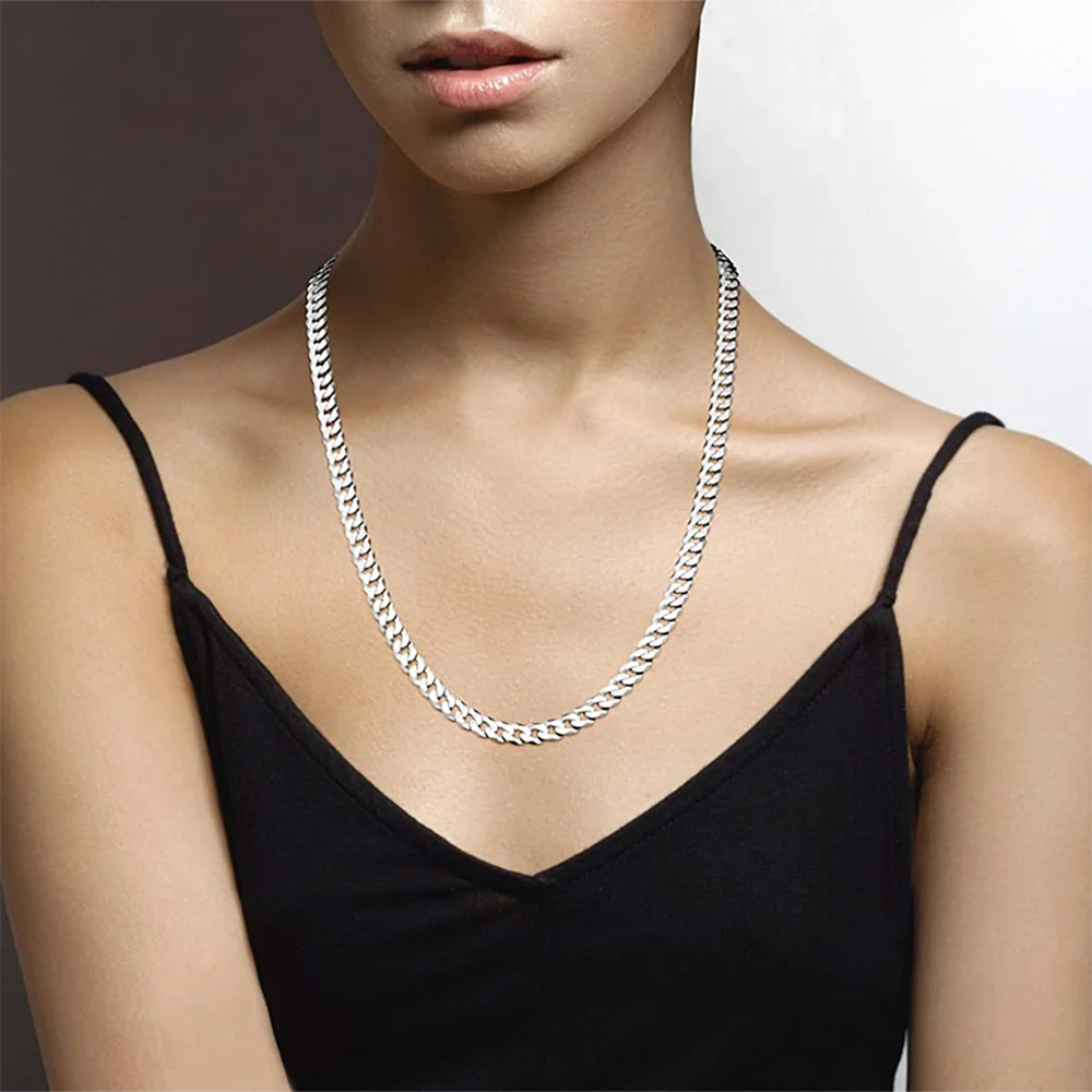 Silver Reign 7mm Cuban Link Chain | 925 Sterling Power Necklace For Kings, Queens & Rockstars 💎⚡