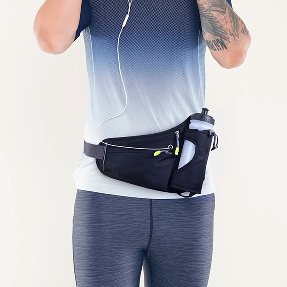 NightSprint HydratePro — Reflective Running Waist Belt With Bottle Holster & Phone Pocket 🏃‍♂️💧