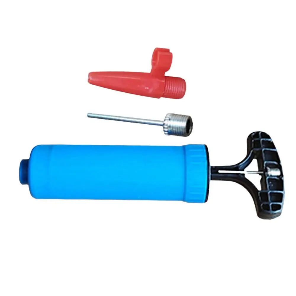 “Puff-n-Play” Pocket Air Pump – Quick-Fill Manual Pump for Basketballs, Soccer Balls & More (Blue)