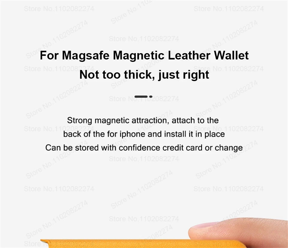 For Magsafe Leather Wallet Case Compatible For Apple iPhone 15 12 13 Pro Max Plus Fashion Magnetic Card Holder Cover Accessories - THOOBO!