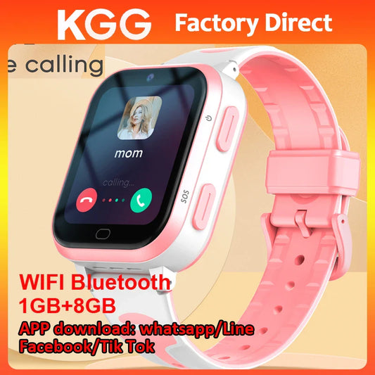 4G Kids Smart Phone Watch Global Using GPS Tracker 1GB+8GB Bluetooth WIFI HD Video Call Remote Monitor Alarm Clock APP Download