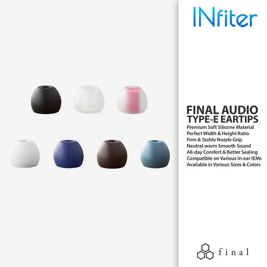 Final Audio Silicone Type E Eartips kit with Case and Nozzle Adaptor for AKG Beats by Dre Empire Ears Shure Sony Westone
