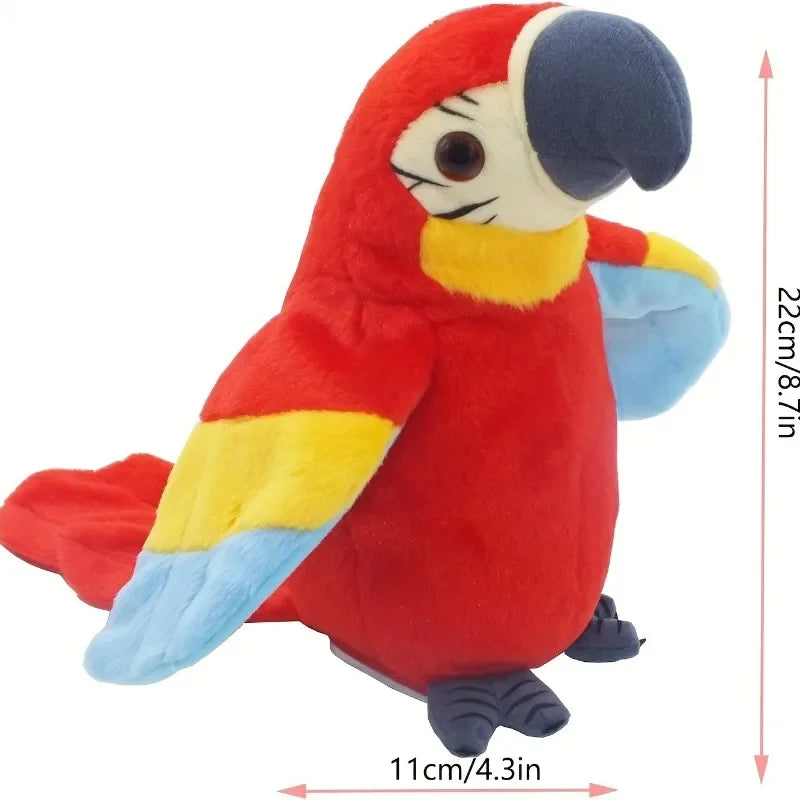 Talking Macaw Parrot Plush Toy – Repeat & Speak Animated Bird