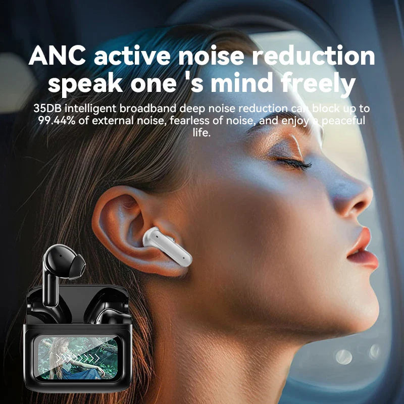 E20 PRO ANC Wireless Earbuds Bluetooth Earphone Touch Screen Airpods Control Active Noise Reduction In Ear Headphone With Mic