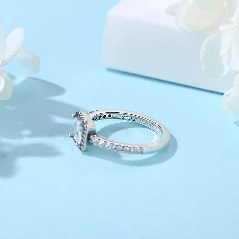 Celesté Crown Heart Ring — 925 Sterling Silver Wishbone of Love and Light