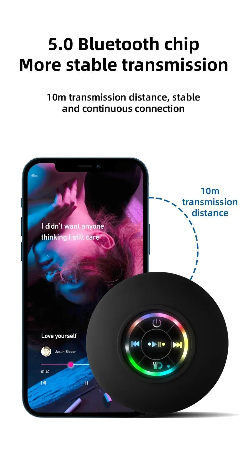 Splash & Jam – Waterproof Wireless Bluetooth Speaker with Suction Power & Big Sound Vibes