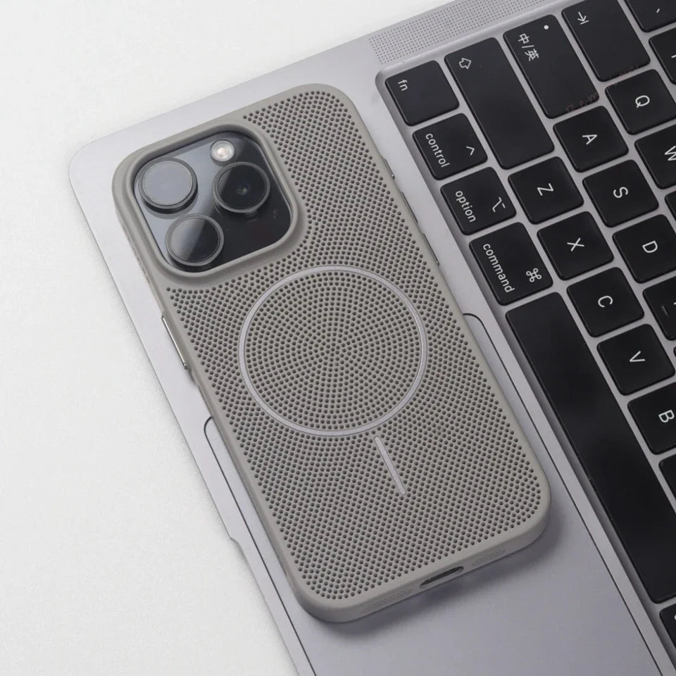 Cute Magnetic Heat Dissipation Phone Case for iPhone 14 15 16 Plus 11 12 13 16 Pro Max Matte Magsafe Charging Shockproof Cover