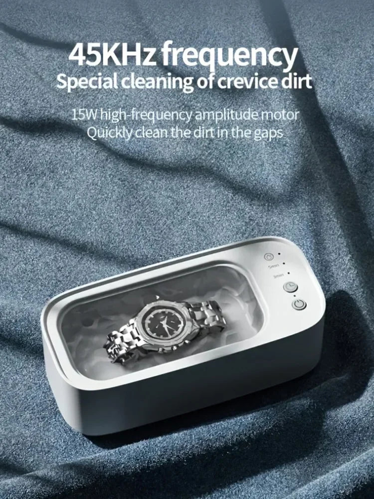 INSIS FEMME “Sonic Bubbler 45K” – Ultrasonic Glasses & Jewelry Spa Cleaner with 360° Micro-Vibration Tech (500ml Power Clean Basin)