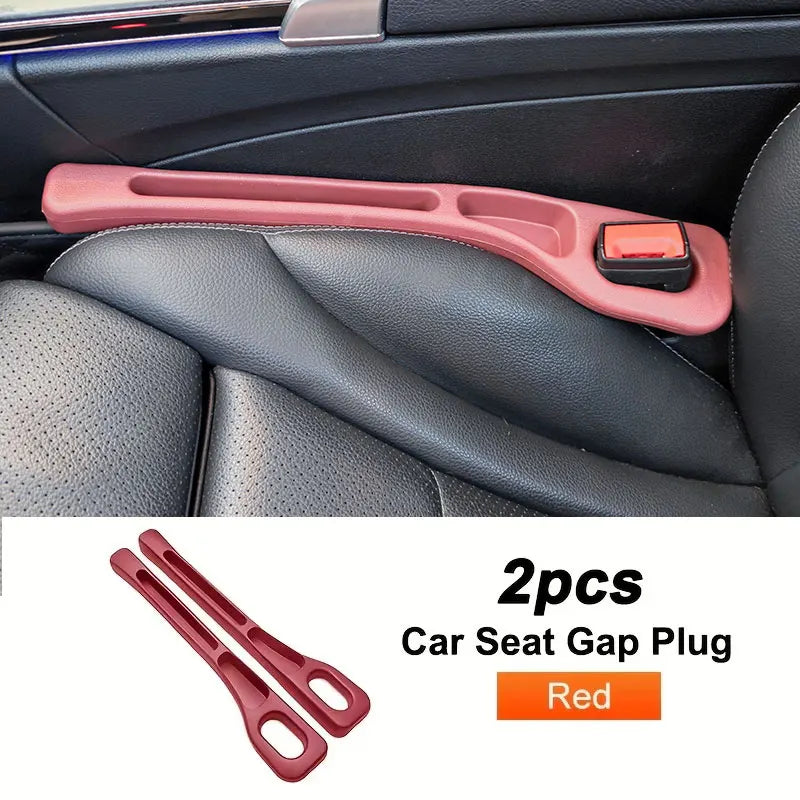 “Crumb Catchers Deluxe” – 2pc Universal Car Seat Gap Filler Duo w/ Leak-Proof Storage & Comfort Touch Strip